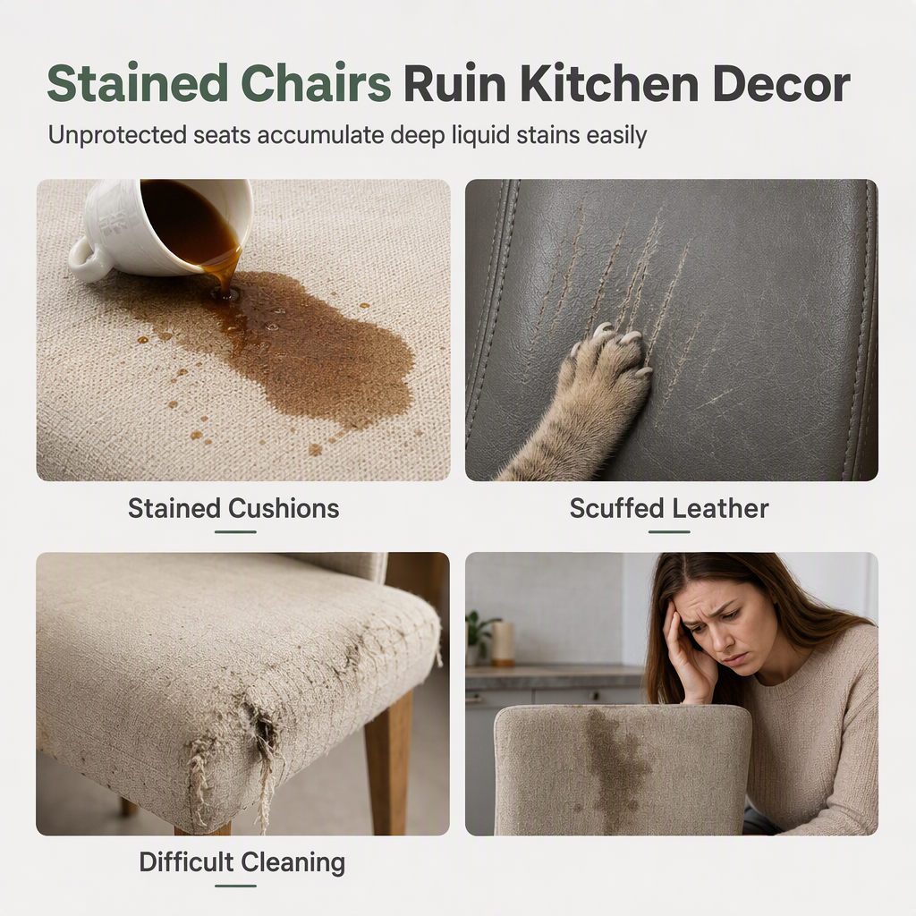 ⏳Time-Limited Special⏰Waterproof Thickened Stretch Dining Chair Covers Elastic Chair Protector Slipcovers for Hotel and Restaurant