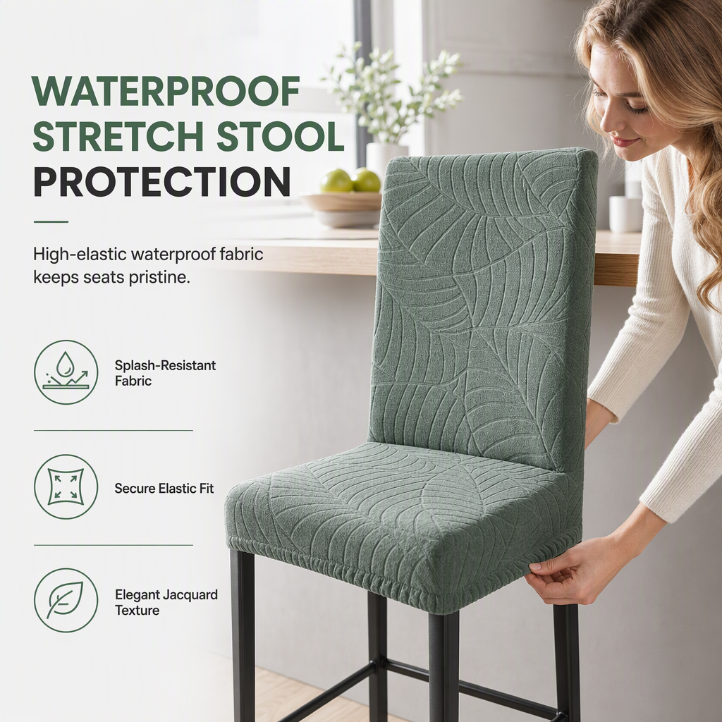 ⏳Time-Limited Special⏰Waterproof Thickened Stretch Dining Chair Covers Elastic Chair Protector Slipcovers for Hotel and Restaurant