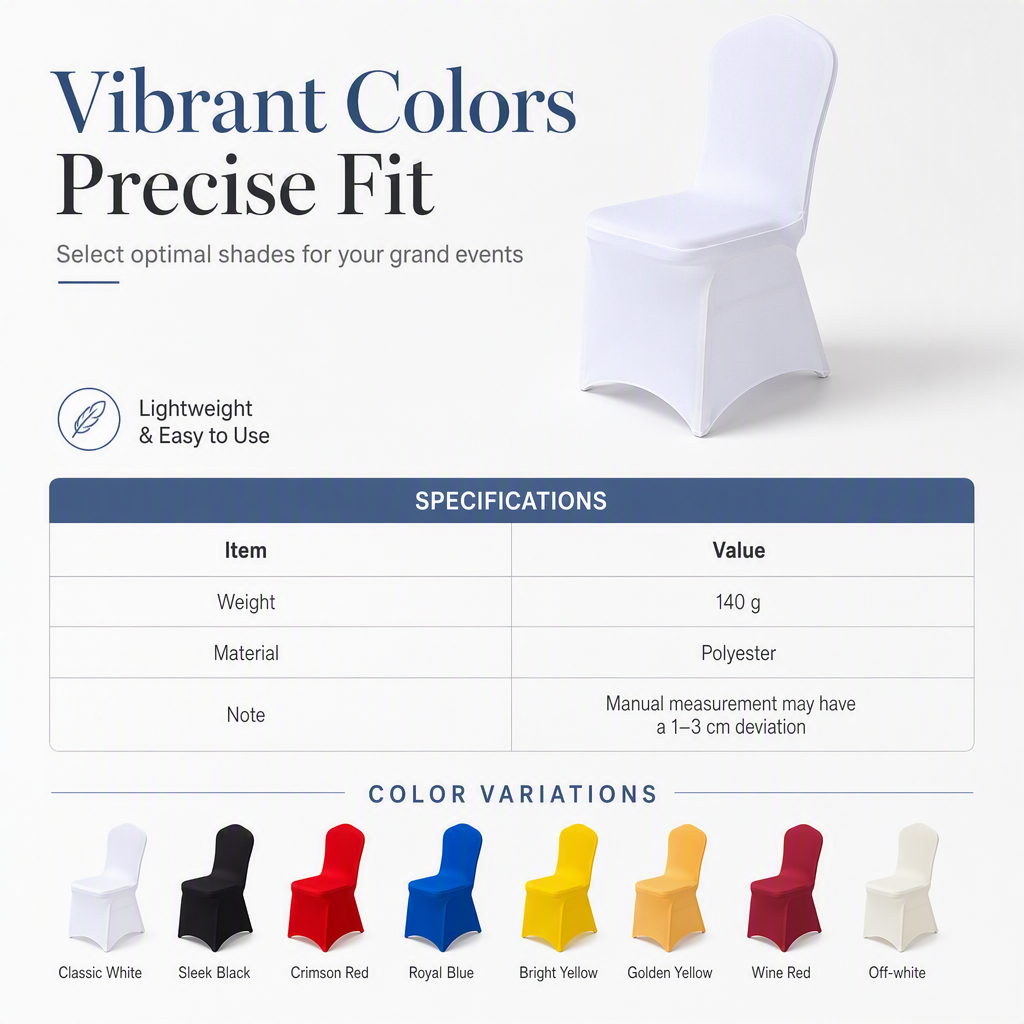 Universal Stretch Spandex Dining Chair Cover Full Slipcover Protector for Wedding Party Banquet