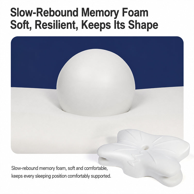 Ergonomic Memory Foam Pillow Slow Rebound Cervical Neck Support Cushion