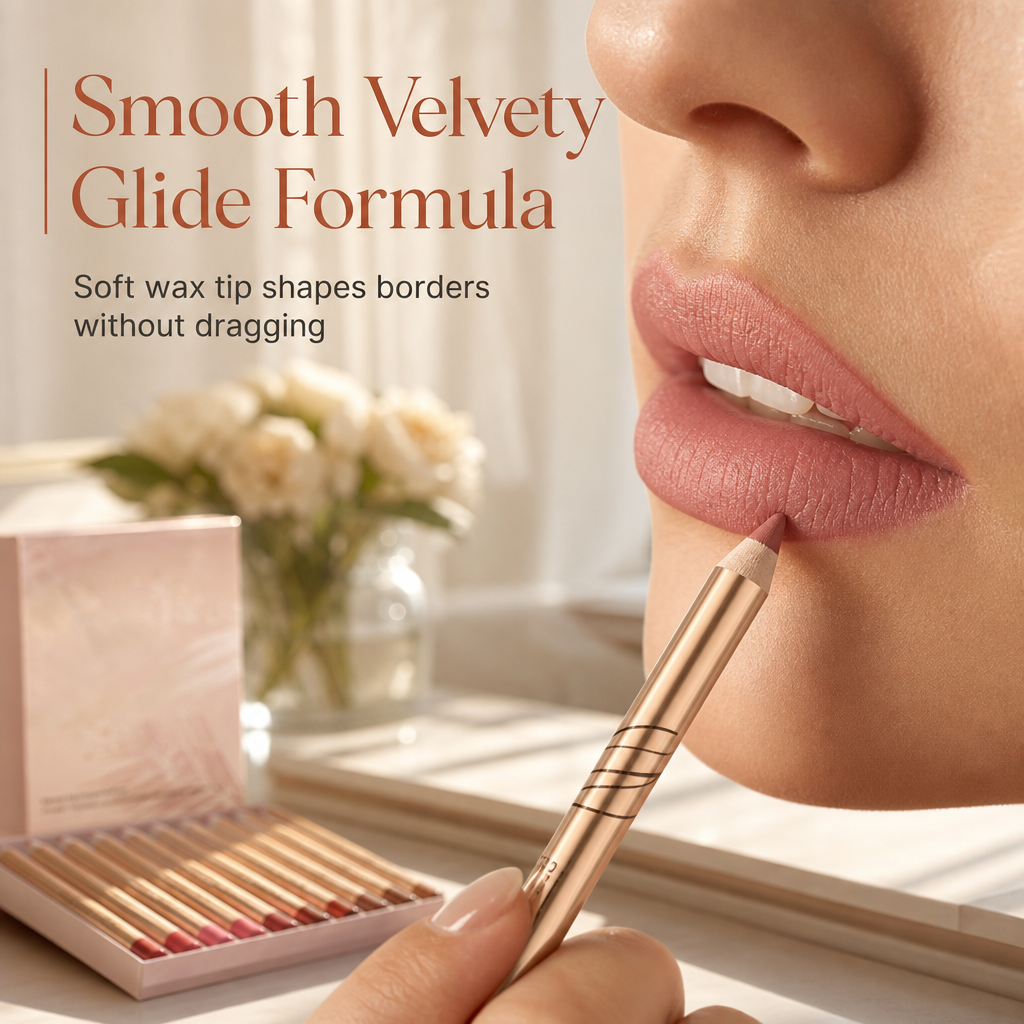 12-Piece Long Lasting Smudge-Proof Matte Lip Liner Set