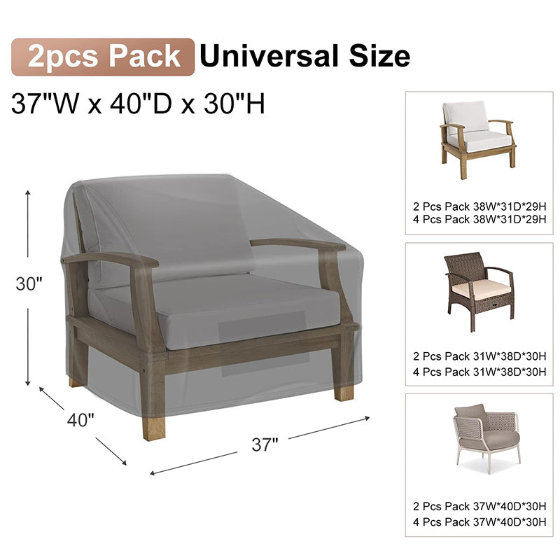 Heavy-Duty Waterproof Patio Chair Cover with Air Vents