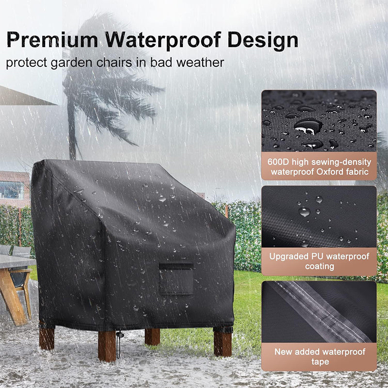 Heavy-Duty Waterproof Patio Chair Cover with Air Vents