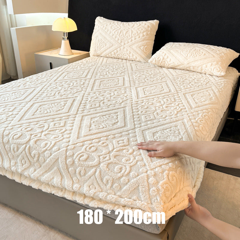 360° All-Around Stretch Plush Knit Fitted Sheet