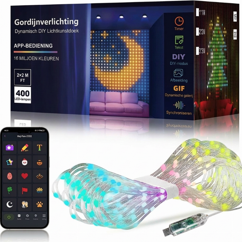 Smart LED String Lights — Music Sync, App Control, Waterproof & USB-Powered 🎵