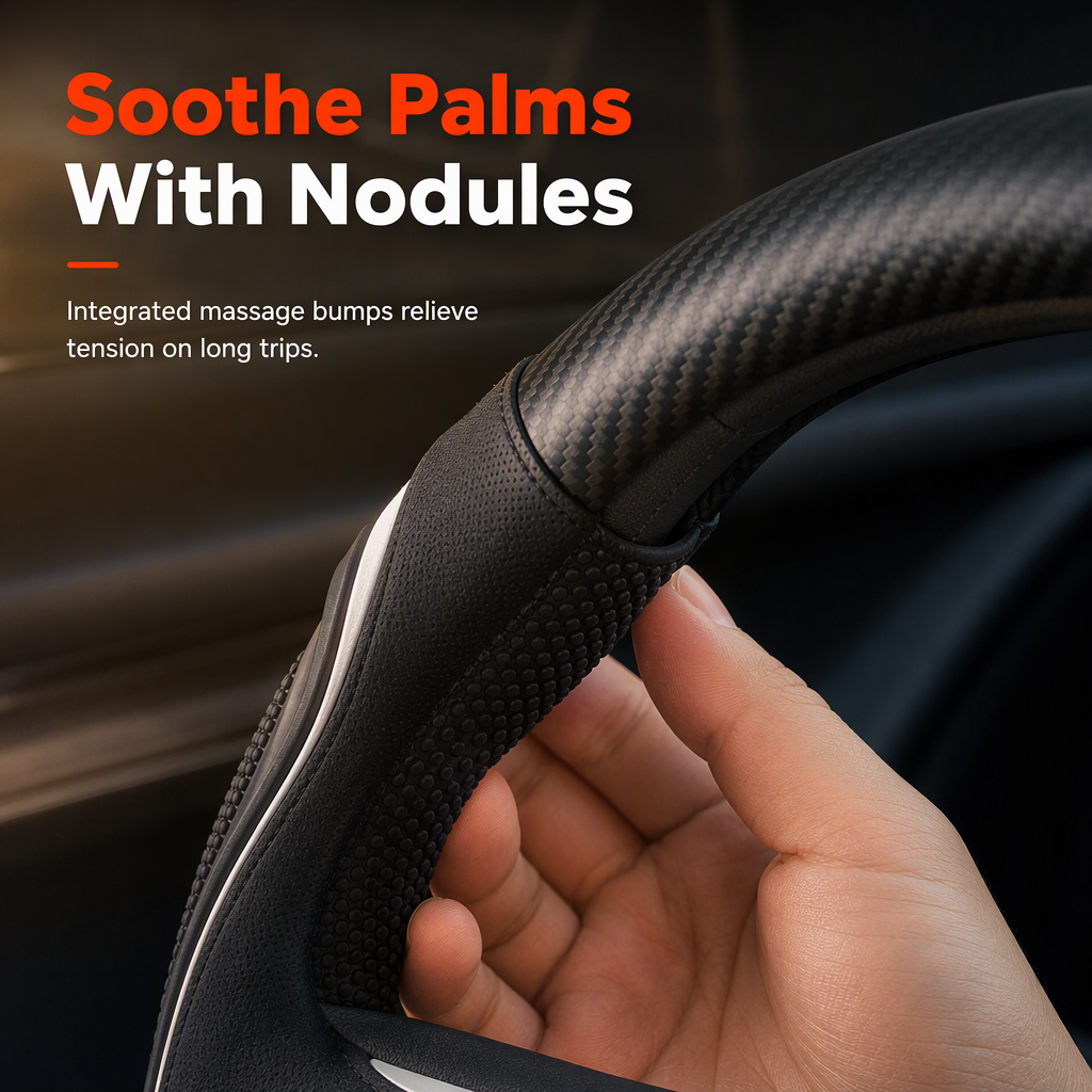 📢📢50% OFF !! ⏰Universal Carbon Fibre Steering Wheel Cover – Refresh Your Daily Drive ✨