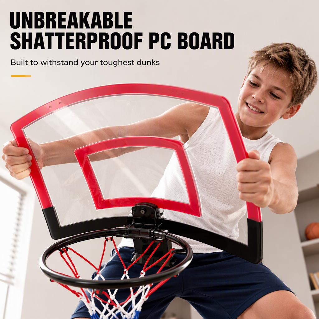 ⏳Time-Limited Special⏰No Drill Wall Mounted Folding Basketball Hoop Toy Set for Kids Indoor and Outdoor Play