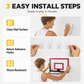 ⏳Time-Limited Special⏰No Drill Wall Mounted Folding Basketball Hoop Toy Set for Kids Indoor and Outdoor Play