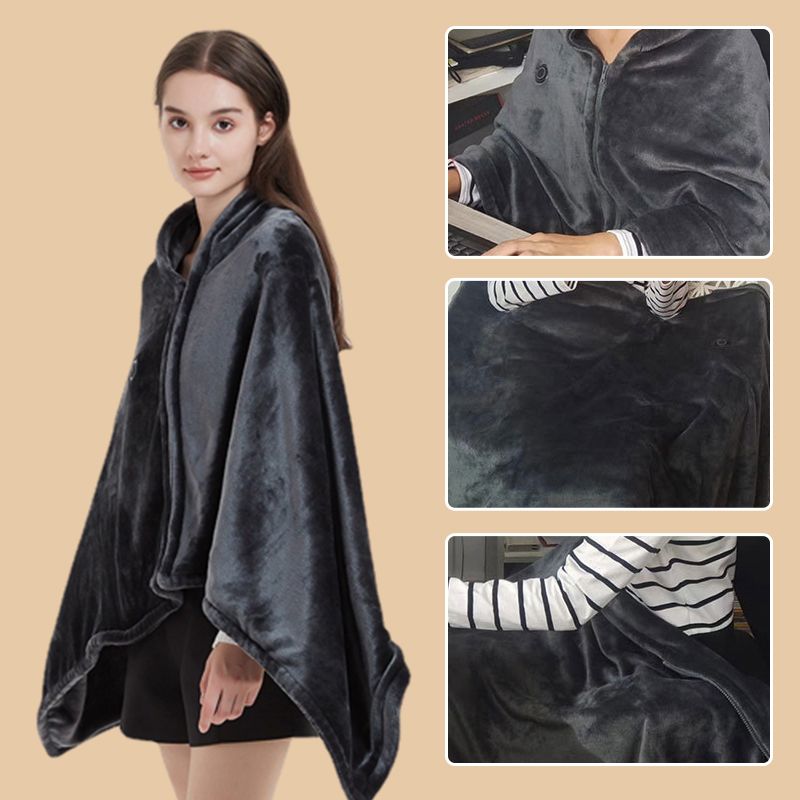 ⏳Time-Limited Special⏰USB Heated Flannel Blanket Shawl♨️🧥