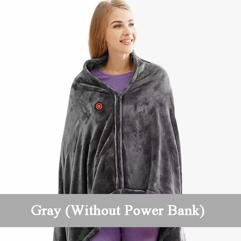 ⏳Time-Limited Special⏰USB Heated Flannel Blanket Shawl♨️🧥