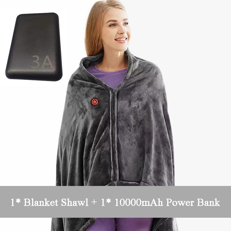 ⏳Time-Limited Special⏰USB Heated Flannel Blanket Shawl♨️🧥