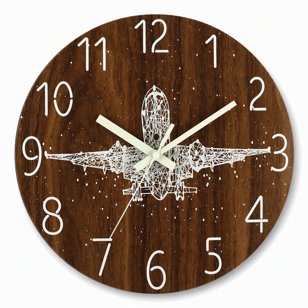 🔥Limited-Time Offer🕰️12-Inch Silent Wooden Wall Clock – Luminous Glow & MDF Wood Grain✨