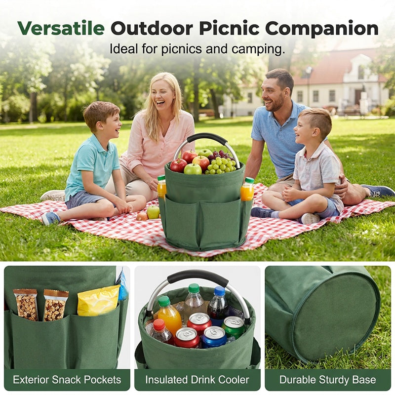Collapsible Picnic Basket Foldable Cleaning Caddy