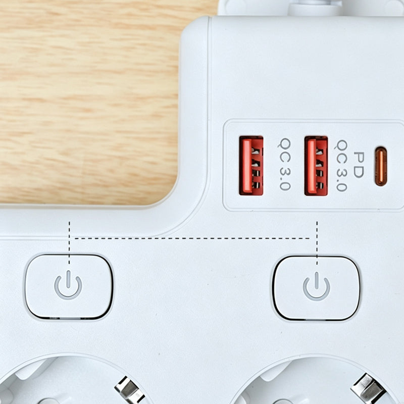 Multi Outlet Power Strip with Individual Switches