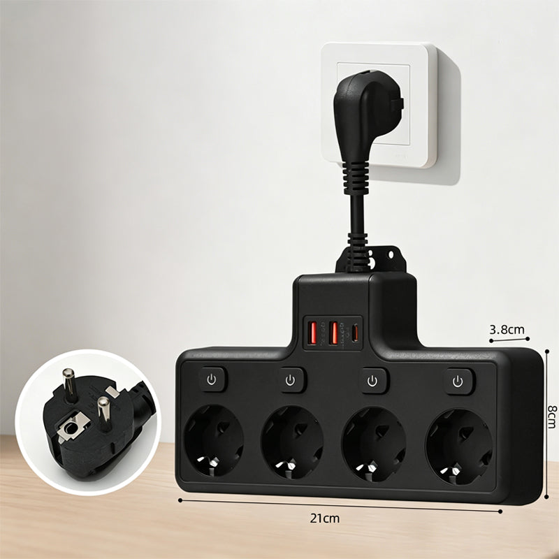 Multi Outlet Power Strip with Individual Switches