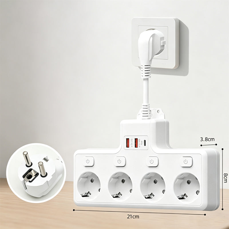 Multi Outlet Power Strip with Individual Switches