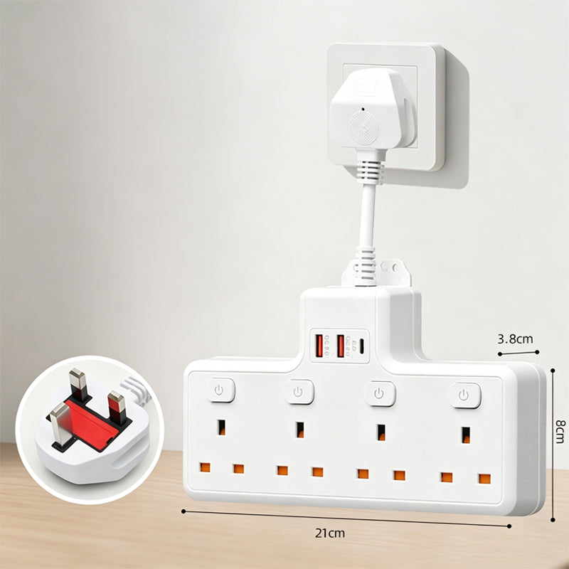 Multi Outlet Power Strip with Individual Switches