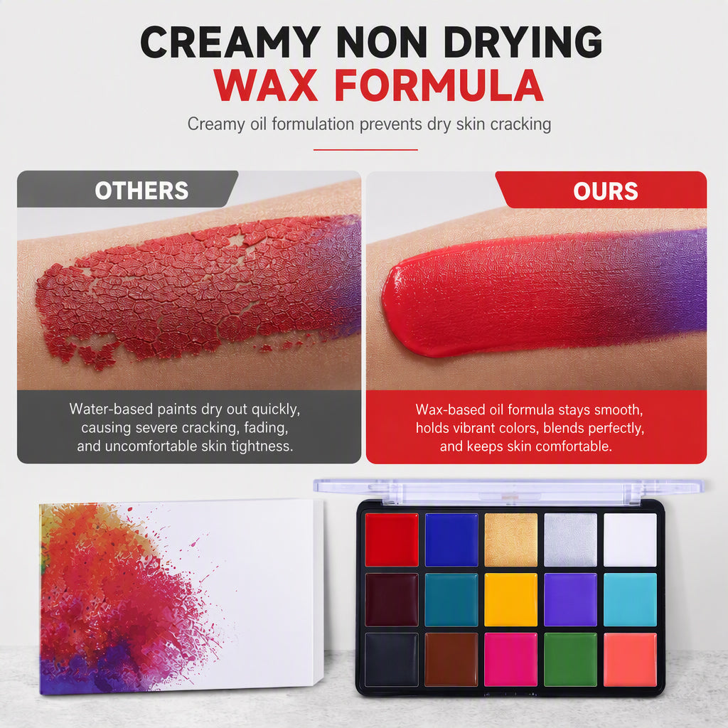 15 Colors Oil Based Face and Body Paint Palette