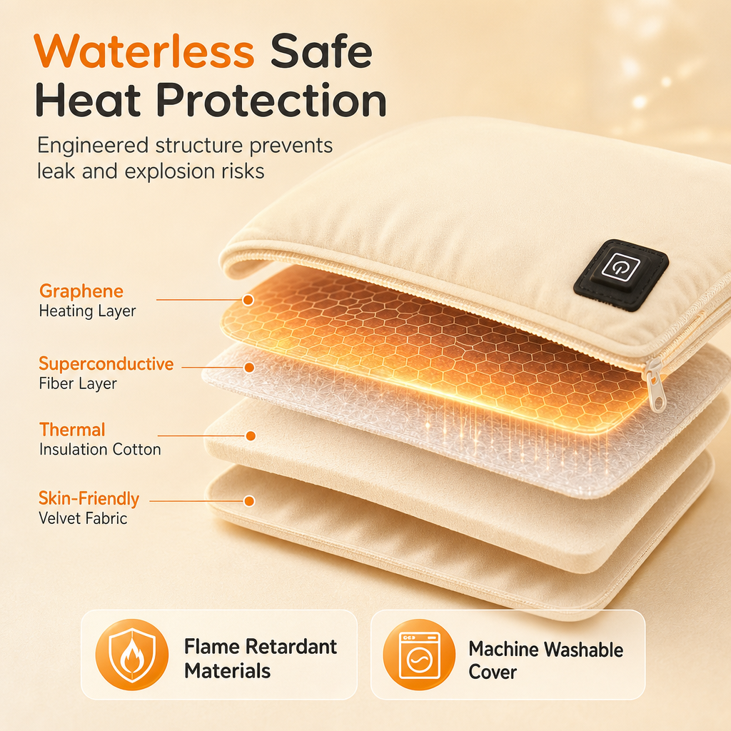 ⏳Limited-time 50% off⏰Portable Rechargeable Graphene Hand Warmer | Waterless Explosion Proof Plush Handheld Heating Bag♨️💦