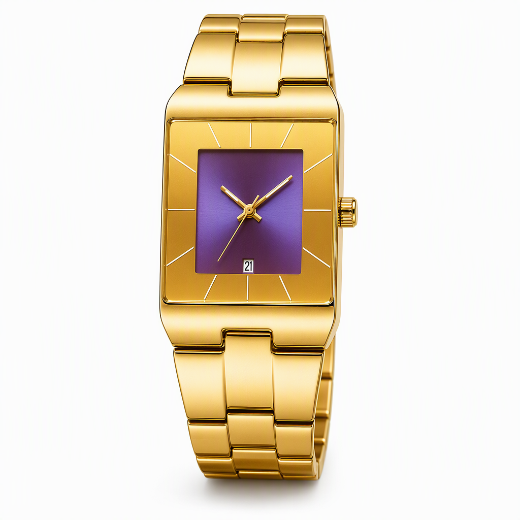 ⌚ Fashionable Men’s Square Quartz Watch ✨ Steel Strap Classic Wristwatch for Men & Students