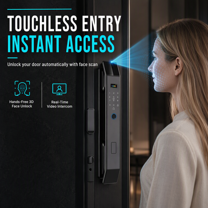 🔐 50% OFF! 🚪 Smart Door Lock – Fingerprint, face recognition & remote ...