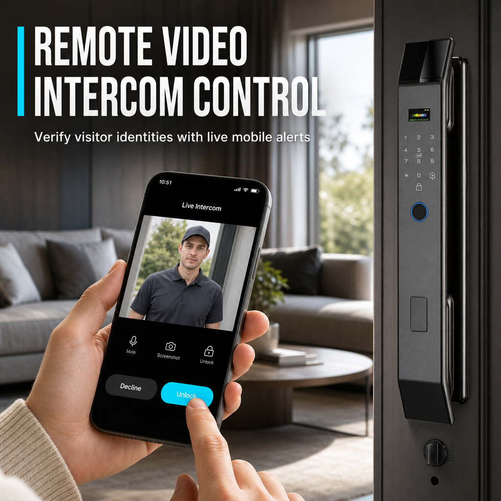 🔐 50% OFF! 🚪 Smart Door Lock – Fingerprint, face recognition & remote access ✨