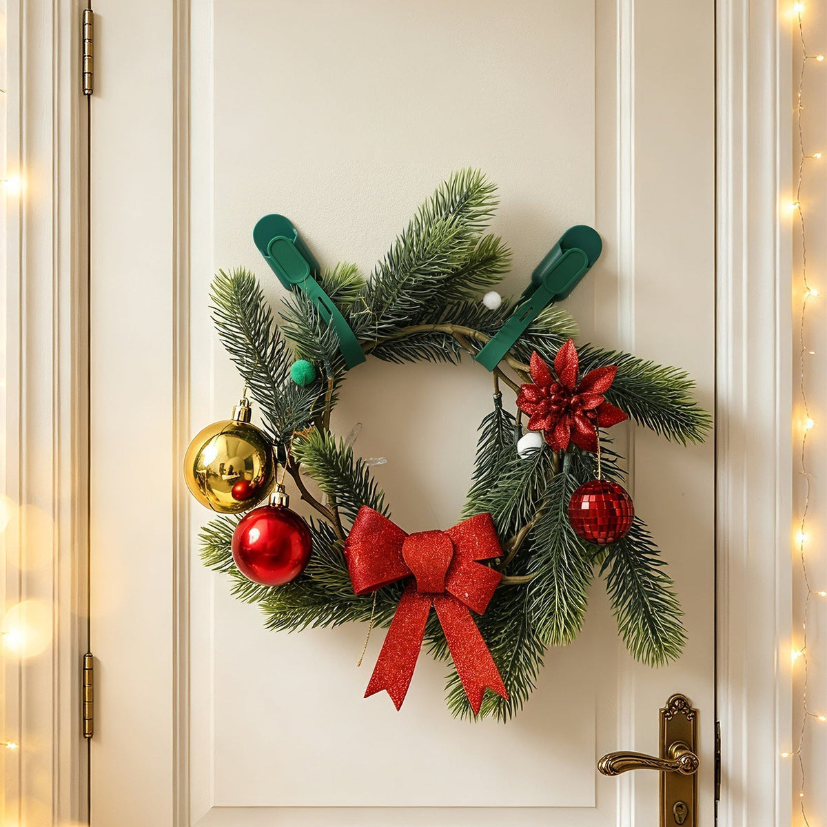 ⌛️Festive Sale! 🎄 Silicone Christmas Wreath Ties & Hooks (5 Pcs) – Secure Your Wreaths & Garlands with Ease🎅