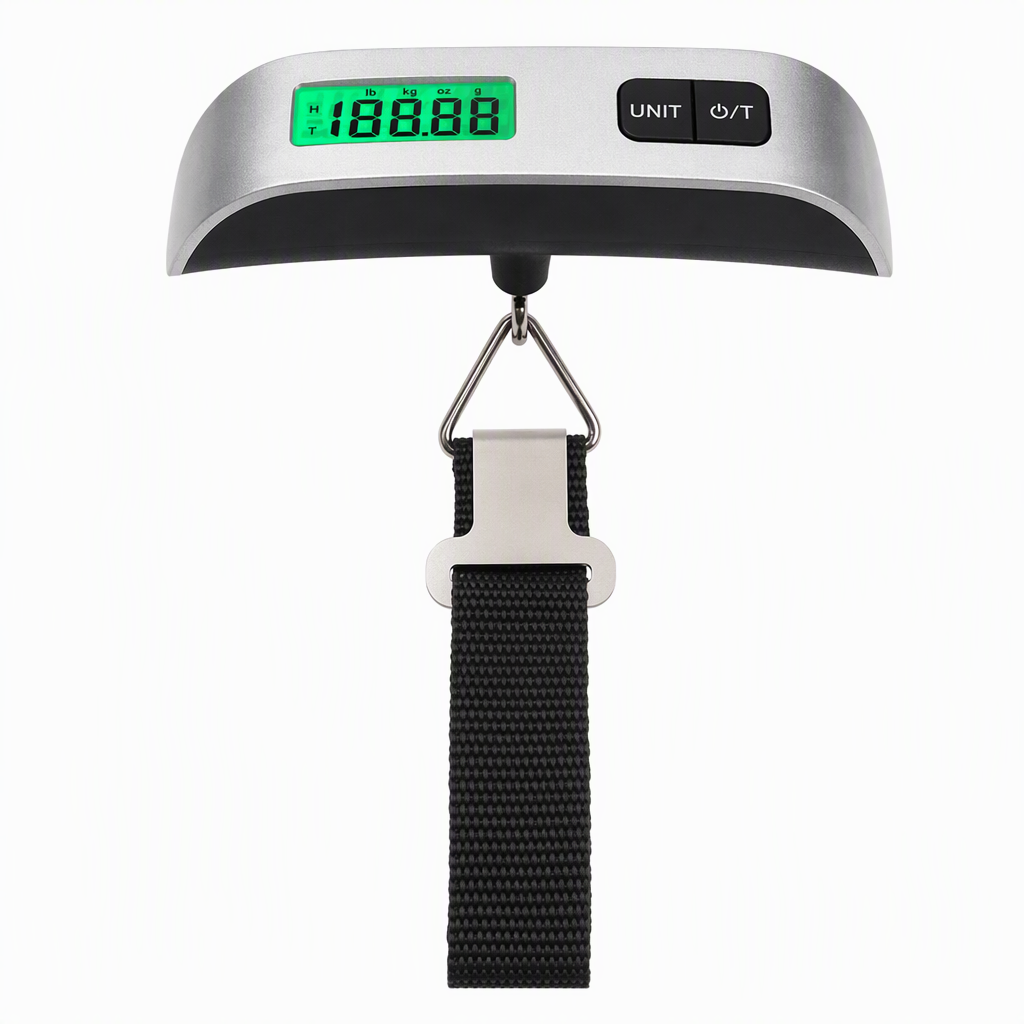 Portable 50kg LCD Mini Electronic Luggage Scale T-Shaped Handheld Hanging Scale with Hook