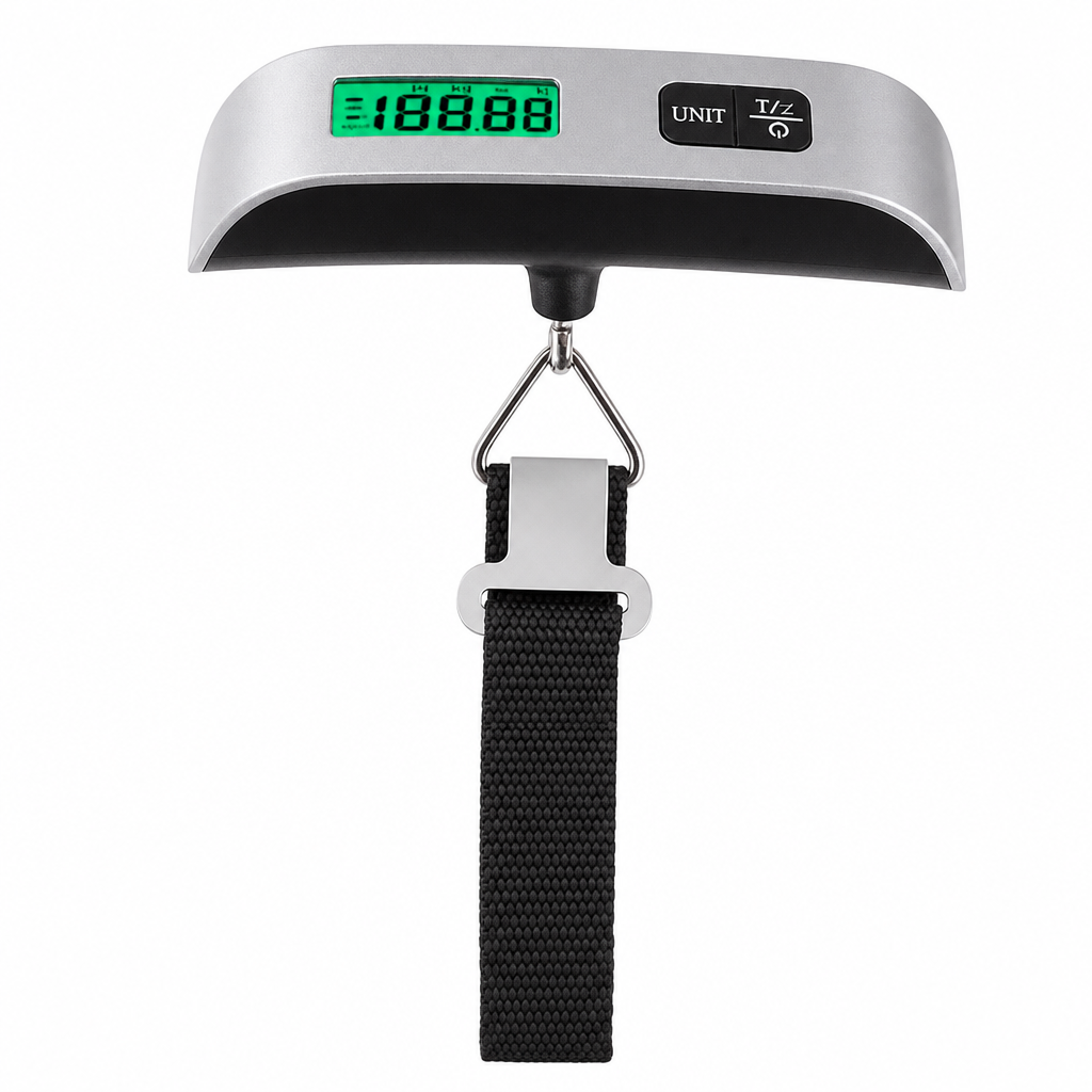 Portable 50kg LCD Mini Electronic Luggage Scale T-Shaped Handheld Hanging Scale with Hook