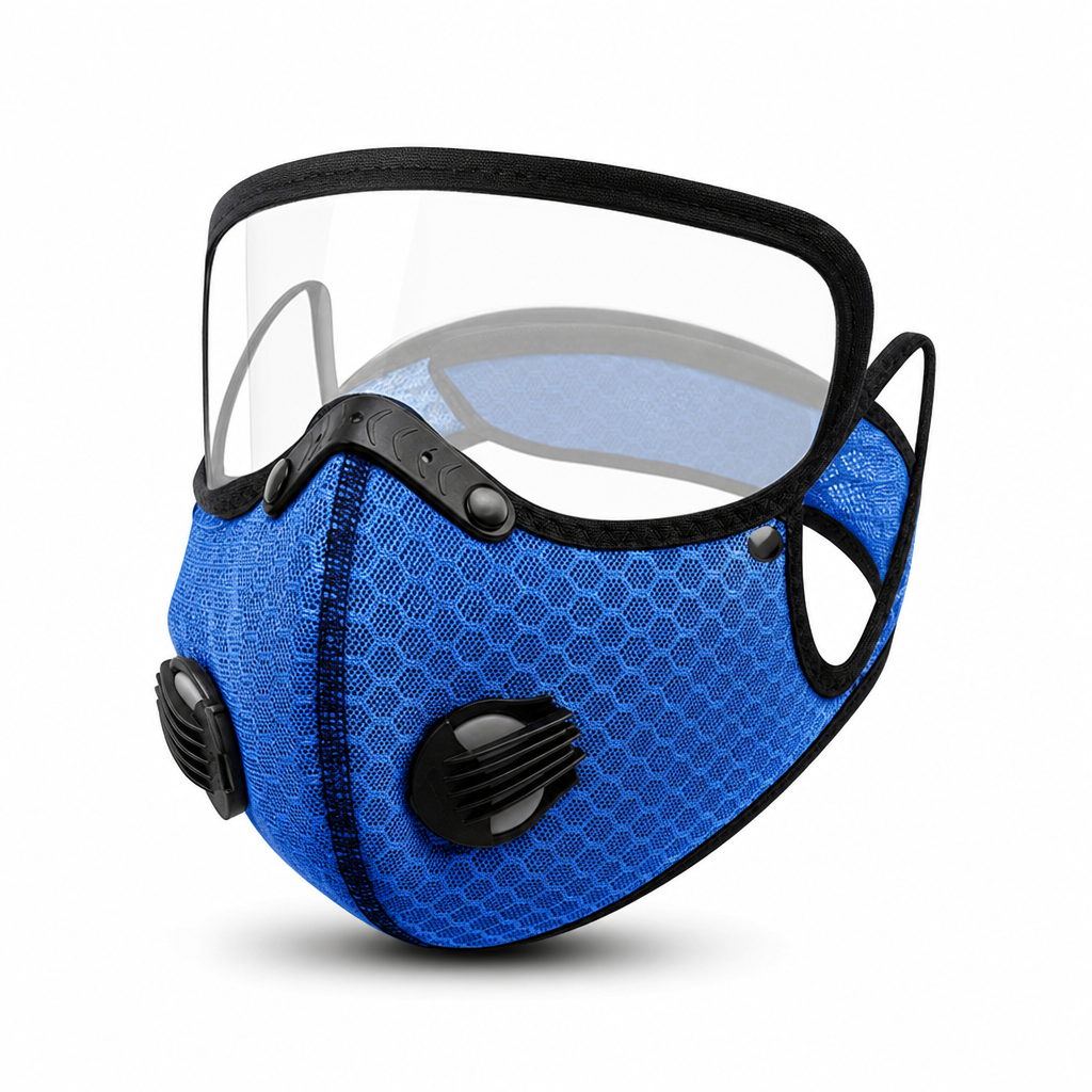 Dustproof and Windproof Outdoor Sports Face Mask with Protective Eye Shield and Breathing for Running and Cycling