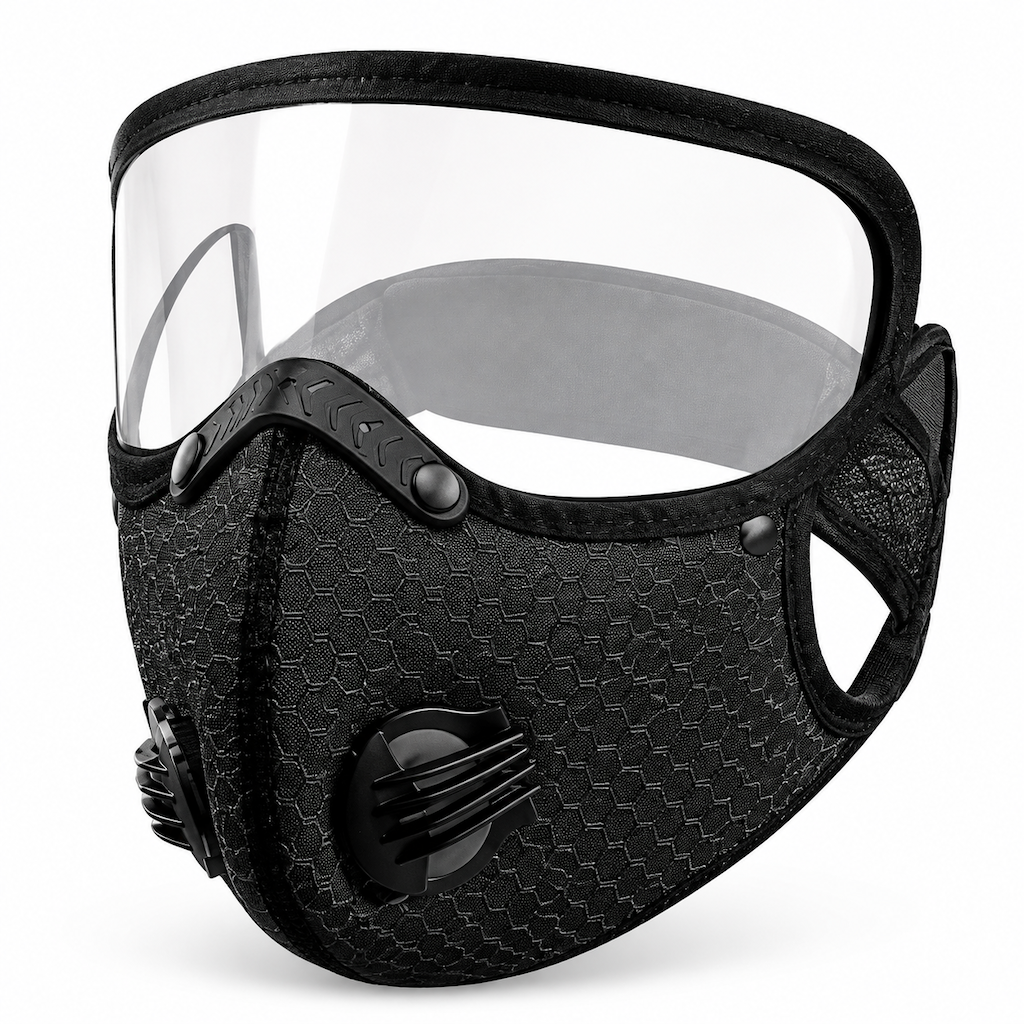 Dustproof and Windproof Outdoor Sports Face Mask with Protective Eye Shield and Breathing for Running and Cycling