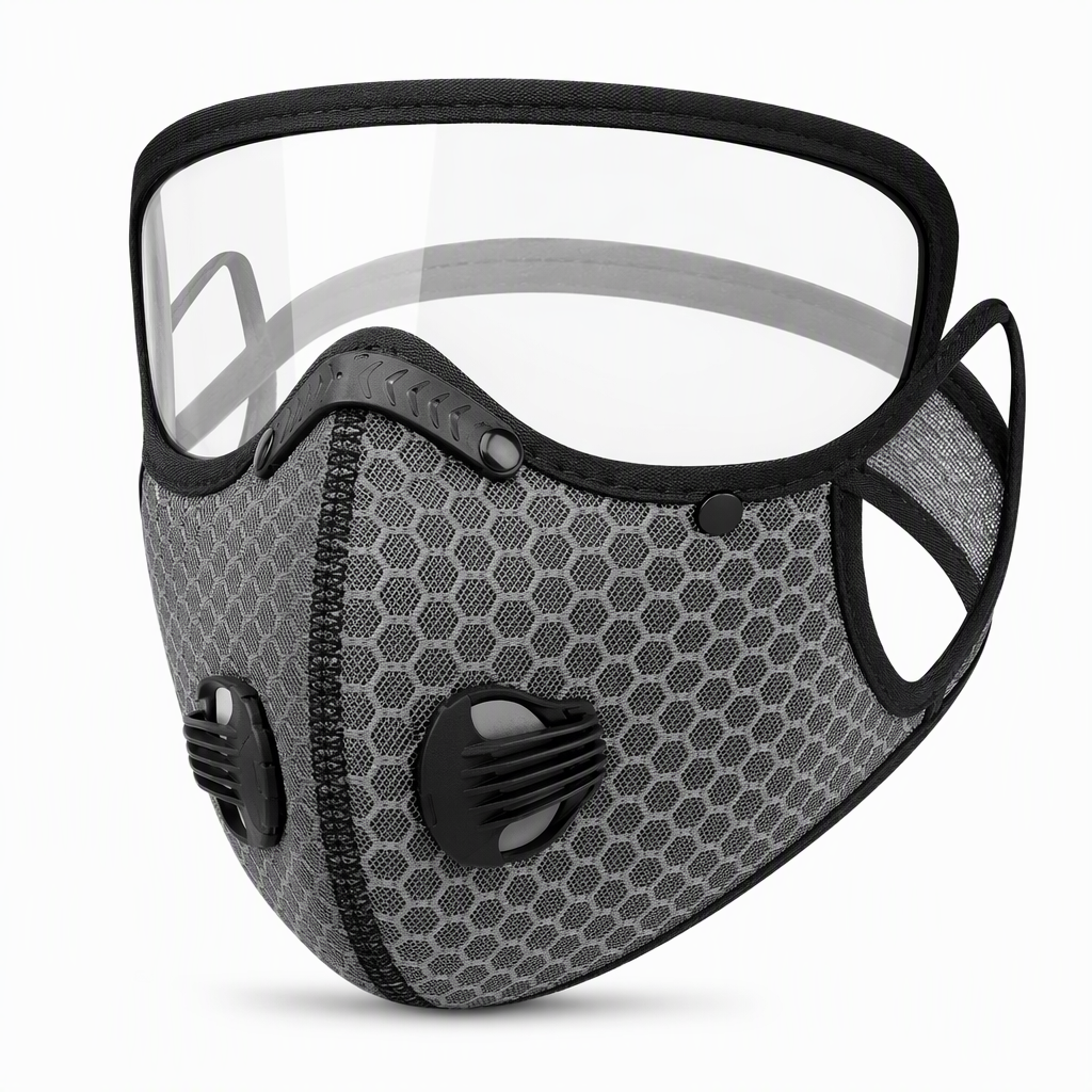 Dustproof and Windproof Outdoor Sports Face Mask with Protective Eye Shield and Breathing for Running and Cycling