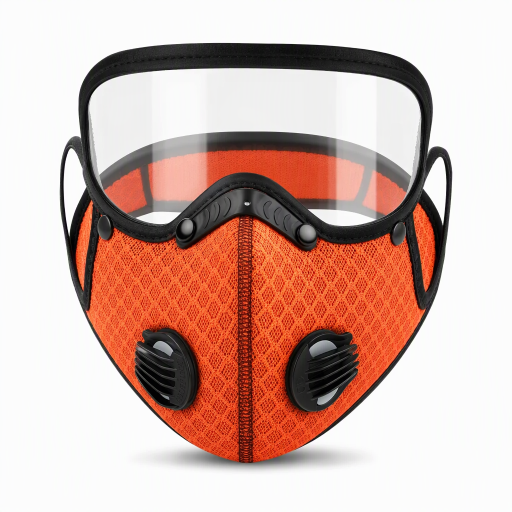 Dustproof and Windproof Outdoor Sports Face Mask with Protective Eye Shield and Breathing for Running and Cycling