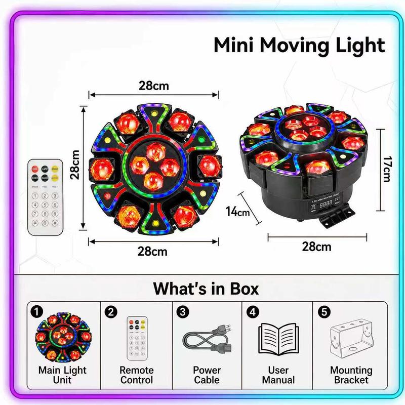 ⏳Time-Limited Special⏰💡 Rotating Bee-Eye RGBW Stage Light with Remote Control – Add Dynamic Lighting to Parties, DJ Sets & Events, Easy to Control from Anywhere ✨