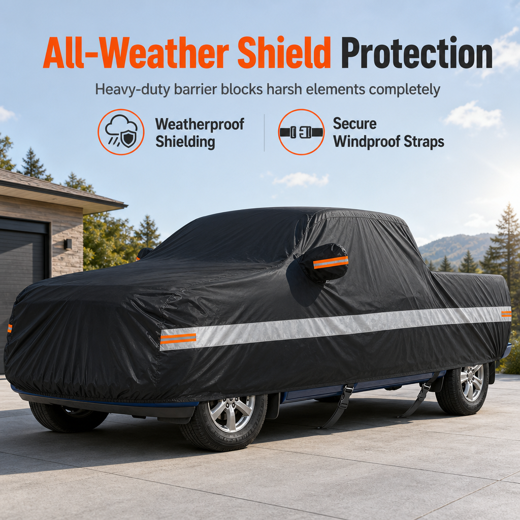 190T Polyester Taffeta Outdoor Pickup Truck Cover Waterproof Sunproof Dustproof Car Cover