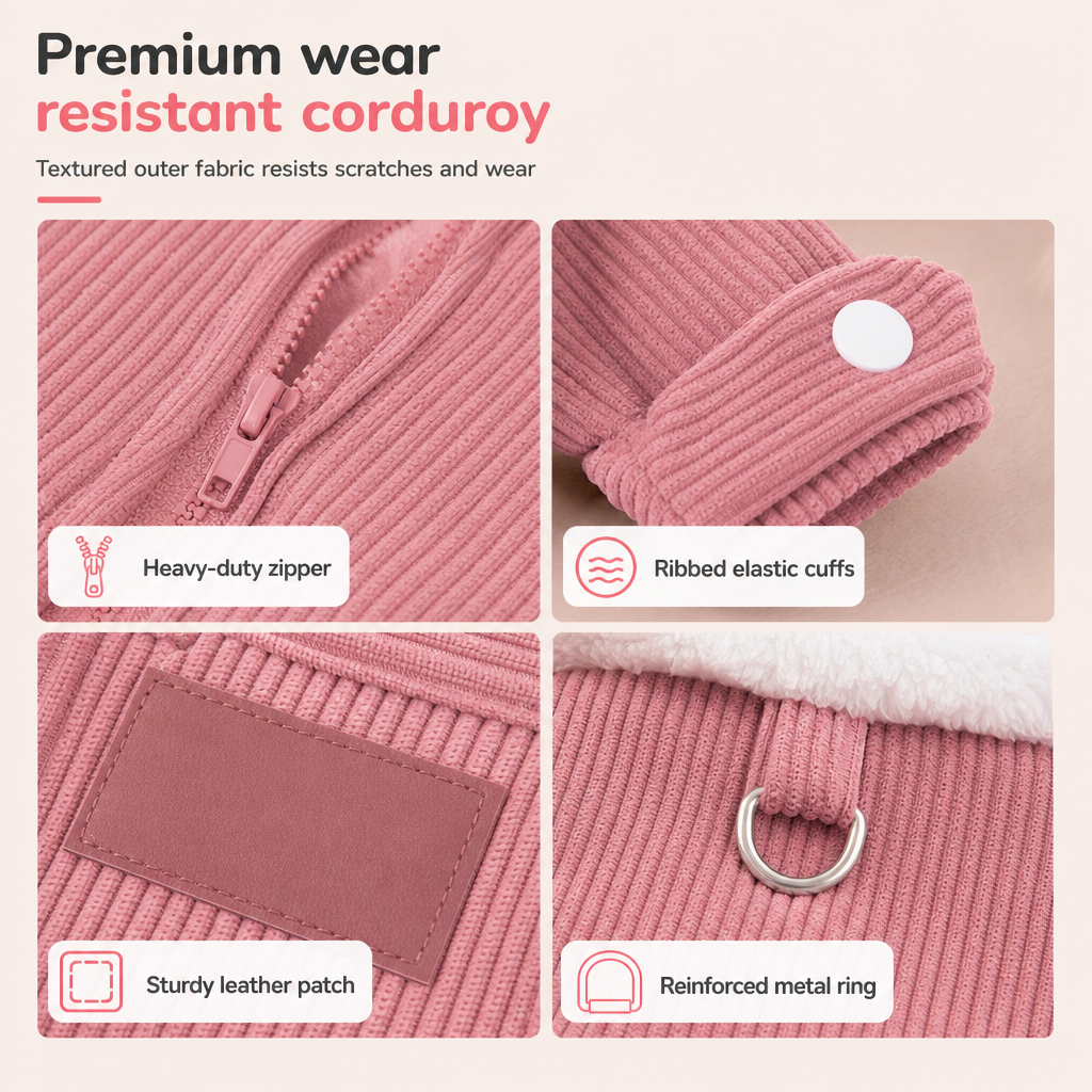 Warm Lamb Fleece Pet Vest Autumn Winter Thickened Fleece Lined Dog Clothes for Cats and Dogs