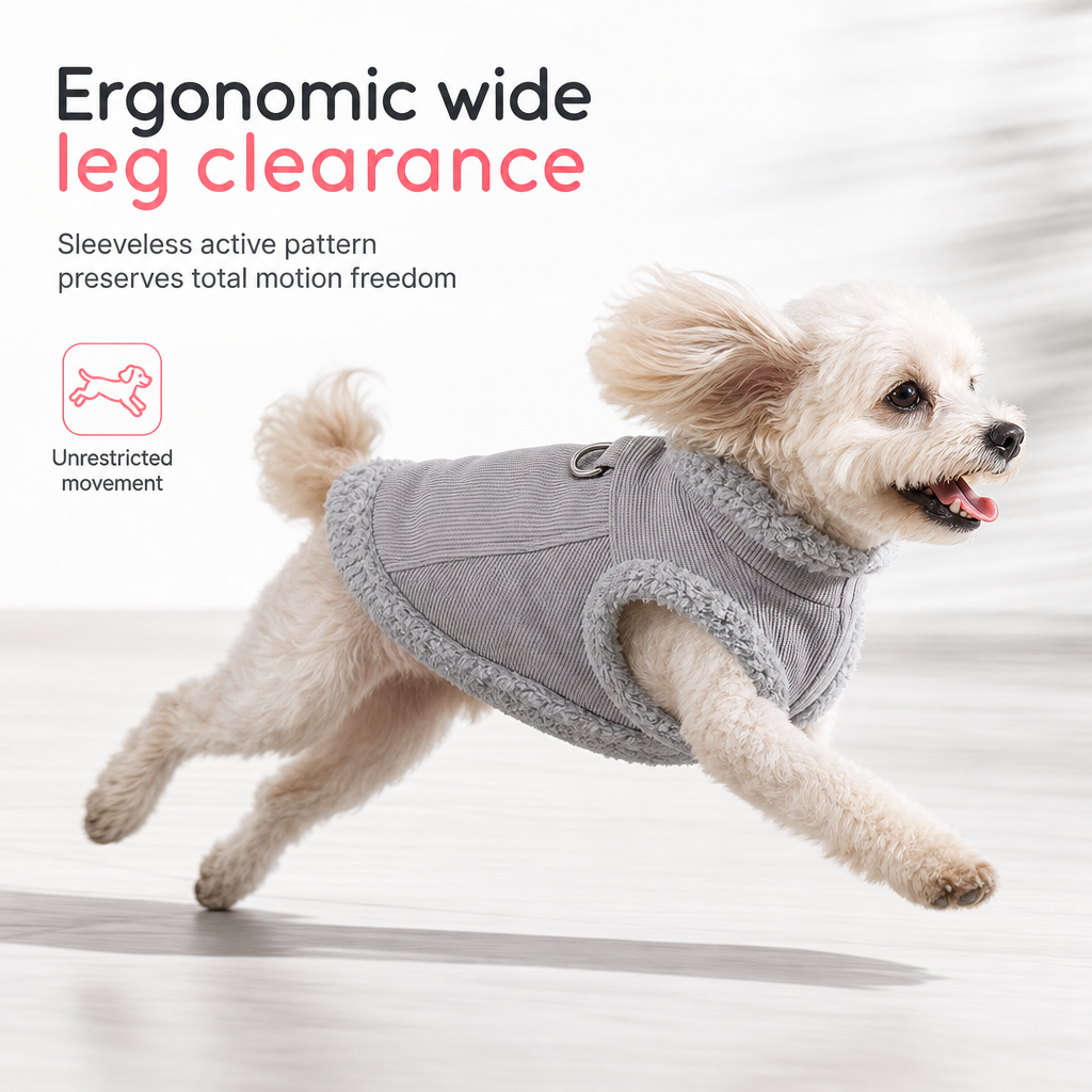 Warm Lamb Fleece Pet Vest Autumn Winter Thickened Fleece Lined Dog Clothes for Cats and Dogs