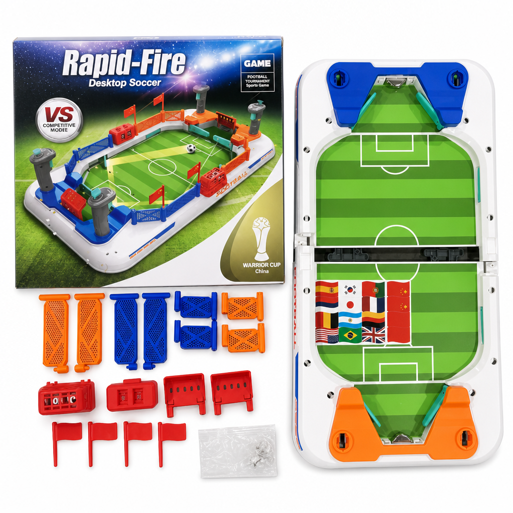 2 Player Battle Tabletop Soccer Game Interactive Table Football Board Toy for Kids