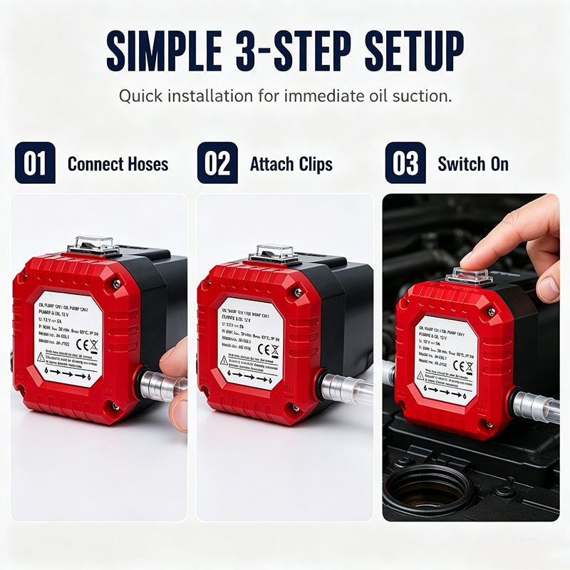 ⚙️ Portable Electric Engine Oil Extractor Pump, 12V Fluid Transfer Suction Pump for Car Motorcycle Vehicle Oil Change Maintenance