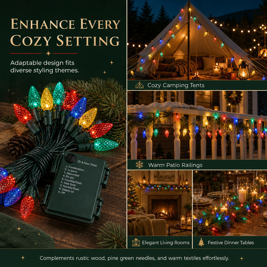 🍓 50% OFF! ✨Strawberry String Lights – Battery, 8 Modes & Festive Decor ✨
