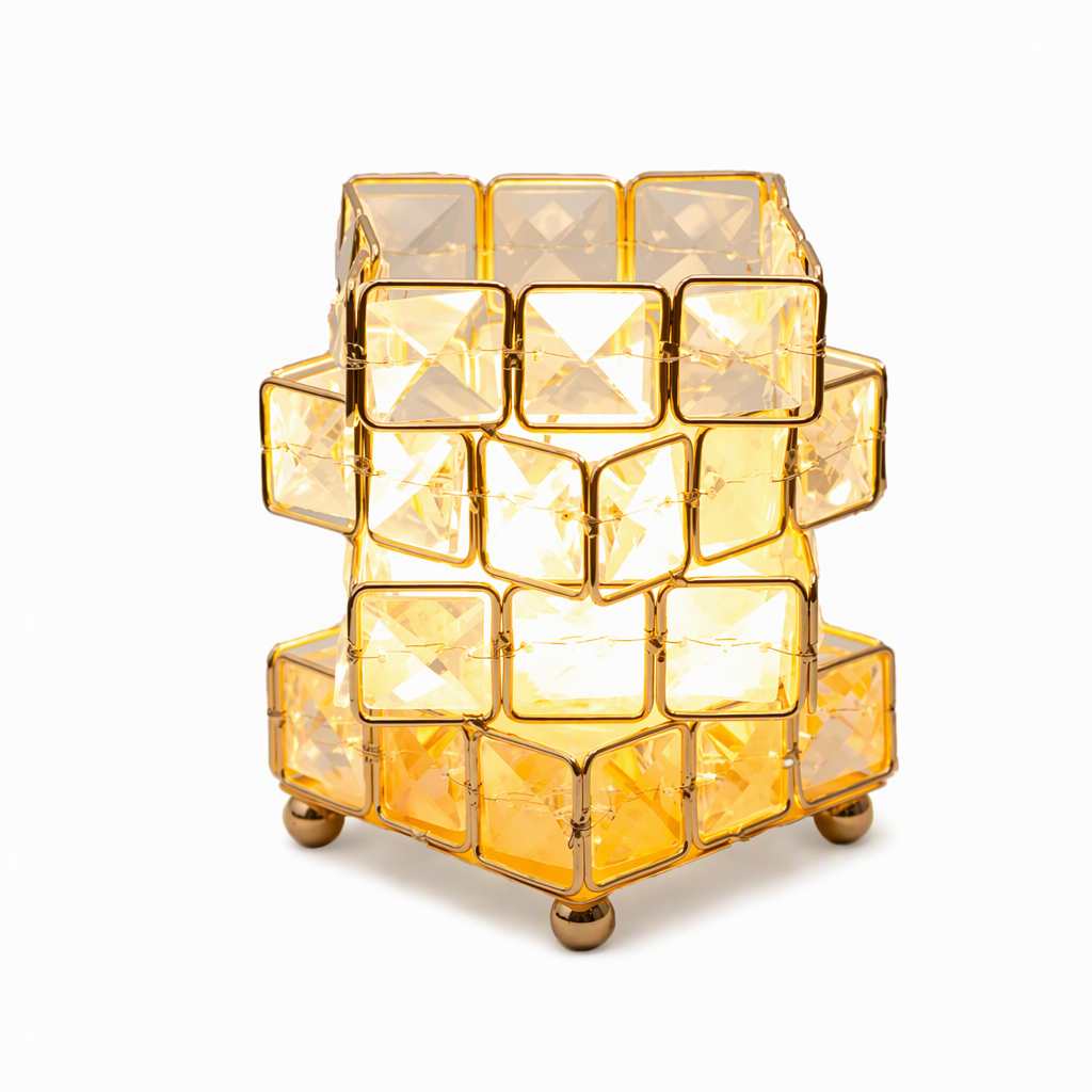 📢📢50% OFF !! ⏰Rose Rubik's Cube Bedside Night Light USB Powered Atmosphere Table Lamp