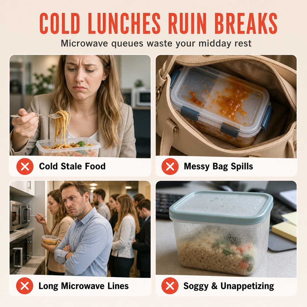 📢📢50% OFF !! ⏰Portable Stainless Steel Insulated Lunch Box with Lid Multi Layer Stackable Bento Food Container for Students and Office Workers