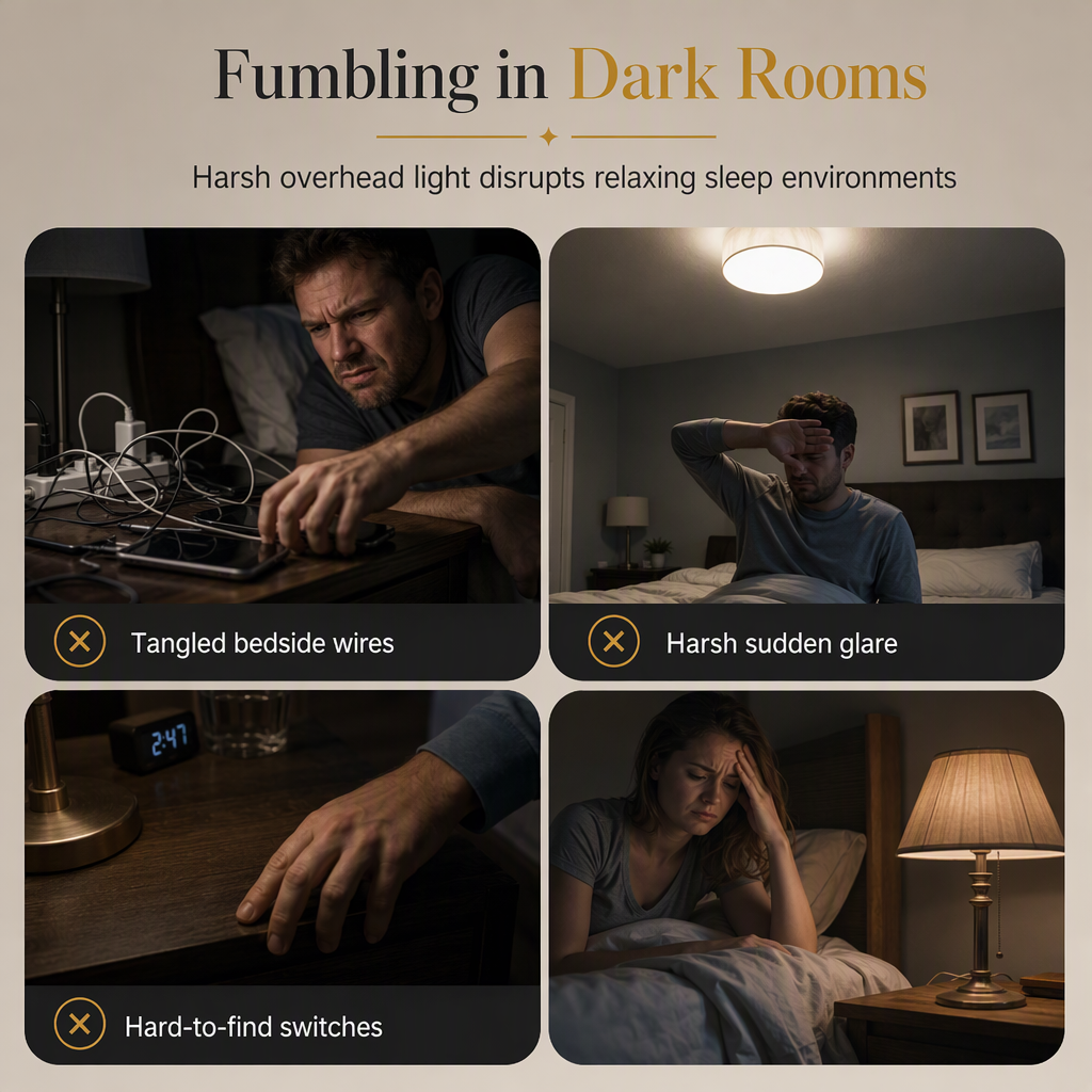 Rechargeable LED Night Light with Touch Control Three Color Atmosphere Lamp for Bedroom Birthday Gift