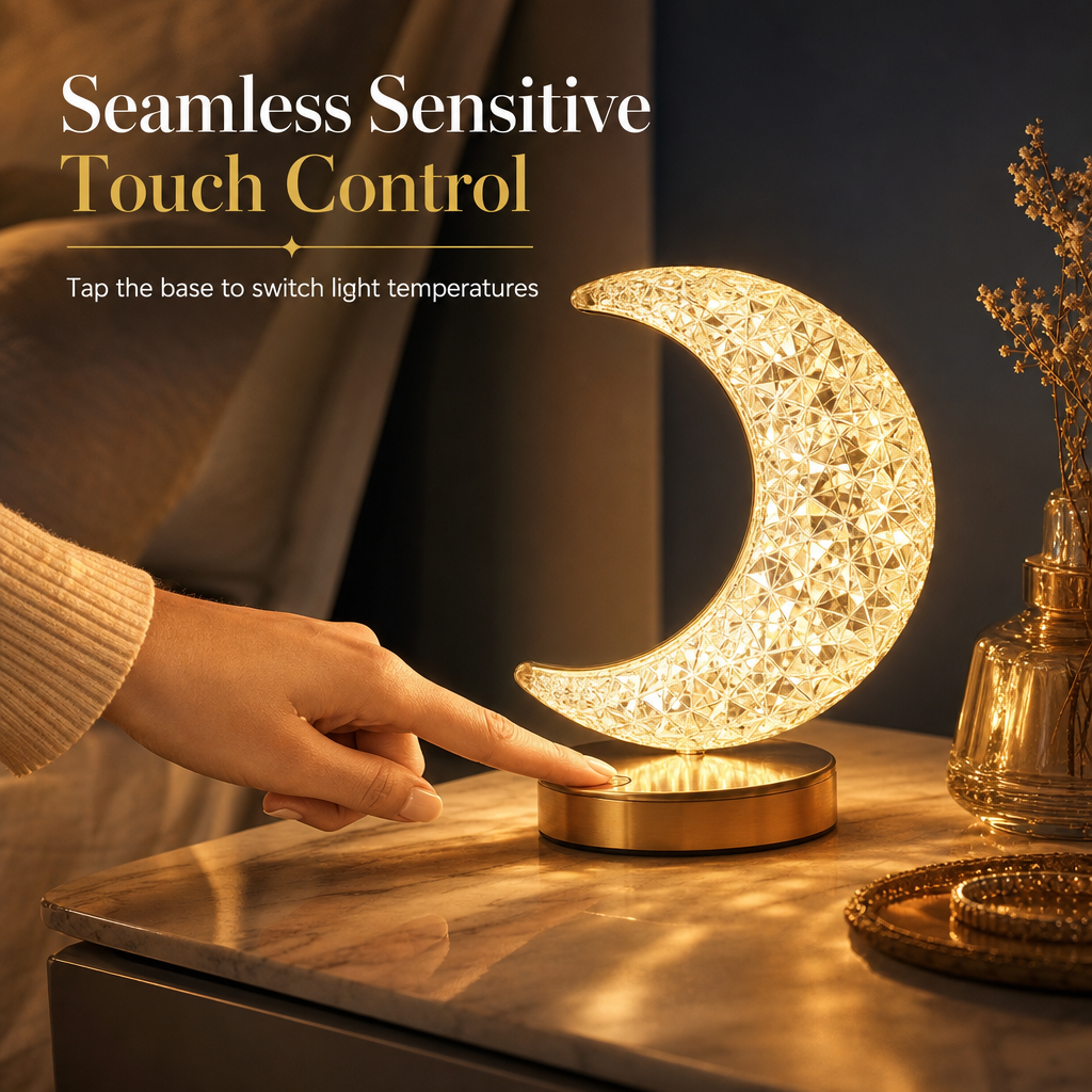Rechargeable LED Night Light with Touch Control Three Color Atmosphere Lamp for Bedroom Birthday Gift