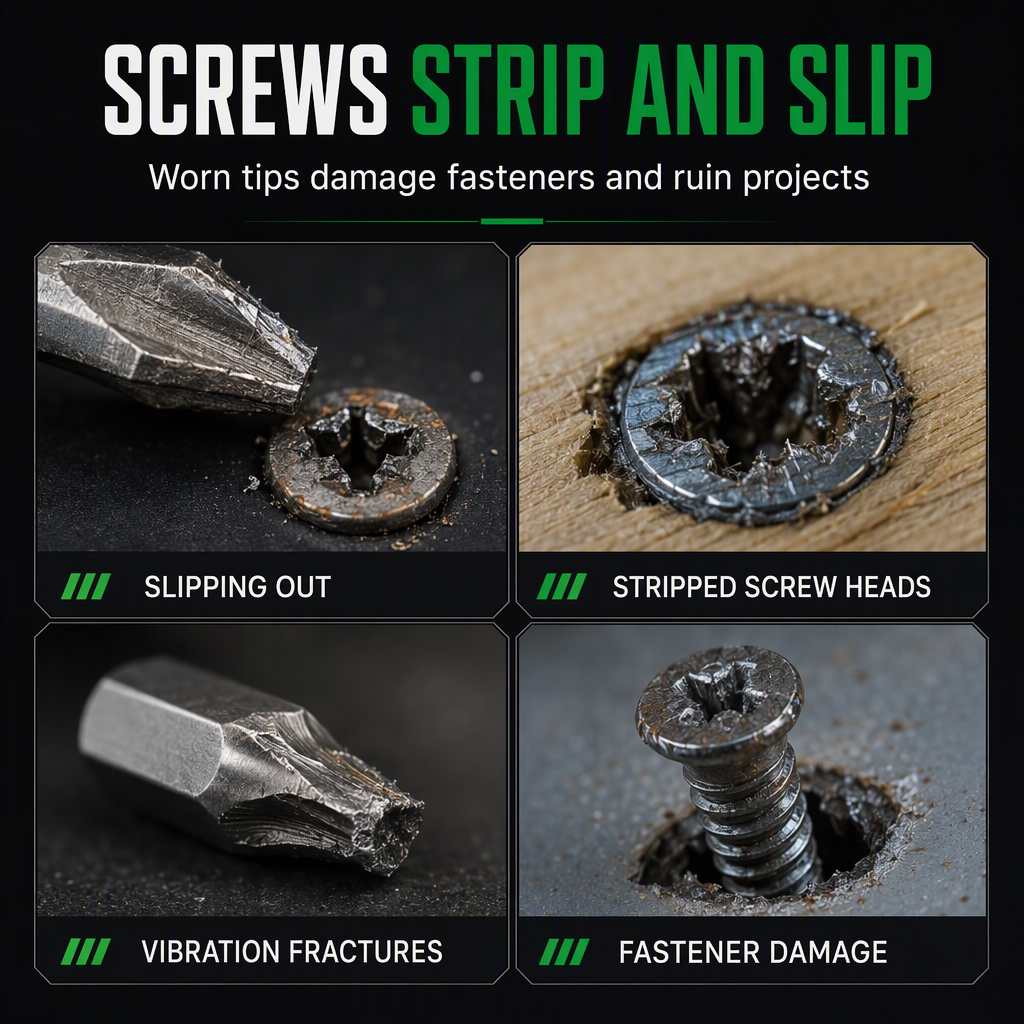 Magnetic Impact Resistant Phillips Screwdriver Bit Set Non Slip Twill High Hardness Cross Drill Bits for Electric Screwdrivers