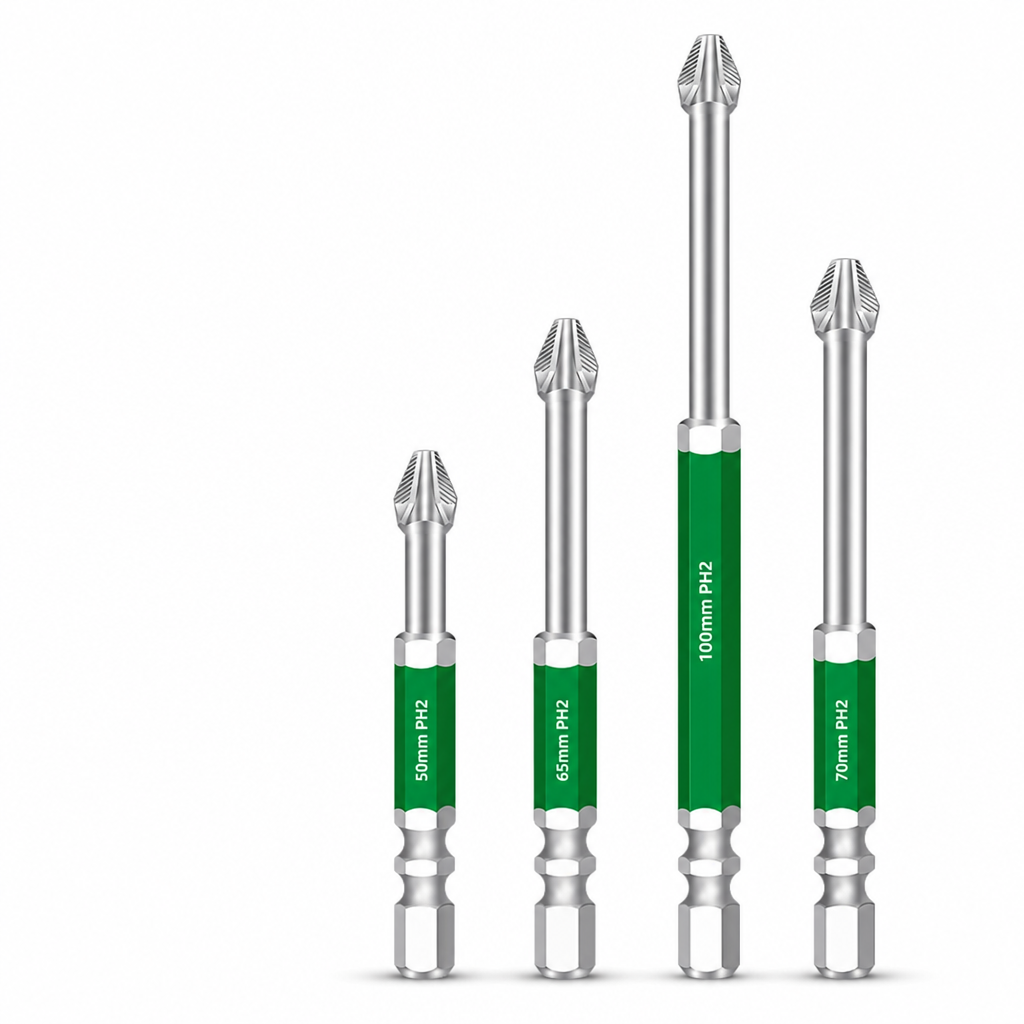 Magnetic Impact Resistant Phillips Screwdriver Bit Set Non Slip Twill High Hardness Cross Drill Bits for Electric Screwdrivers