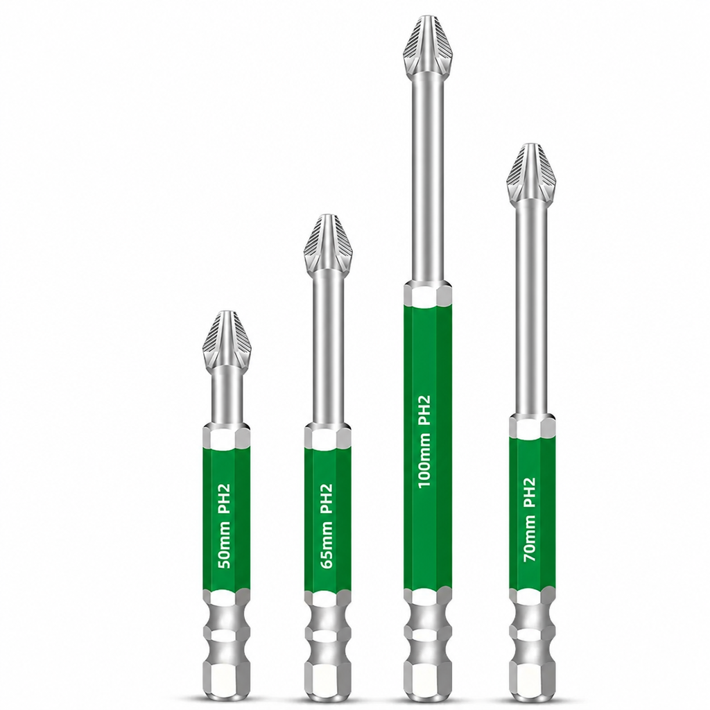 Magnetic Impact Resistant Phillips Screwdriver Bit Set Non Slip Twill High Hardness Cross Drill Bits for Electric Screwdrivers