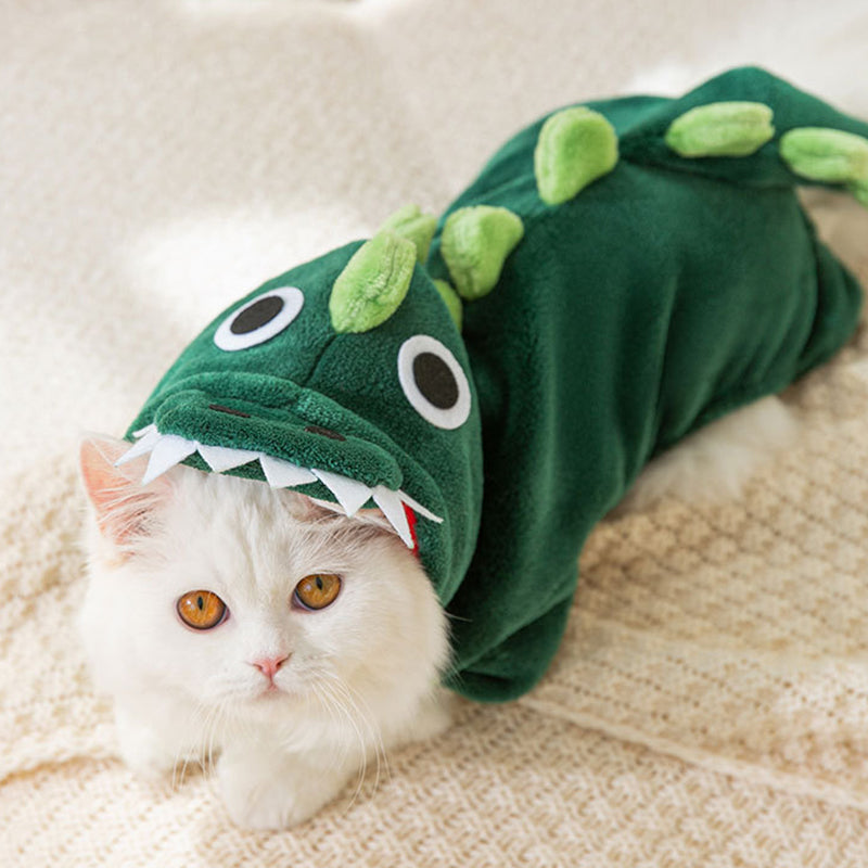 📢📢50% OFF !! ⏰Warm Plush Pet Dinosaur Hoodie Jumpsuit