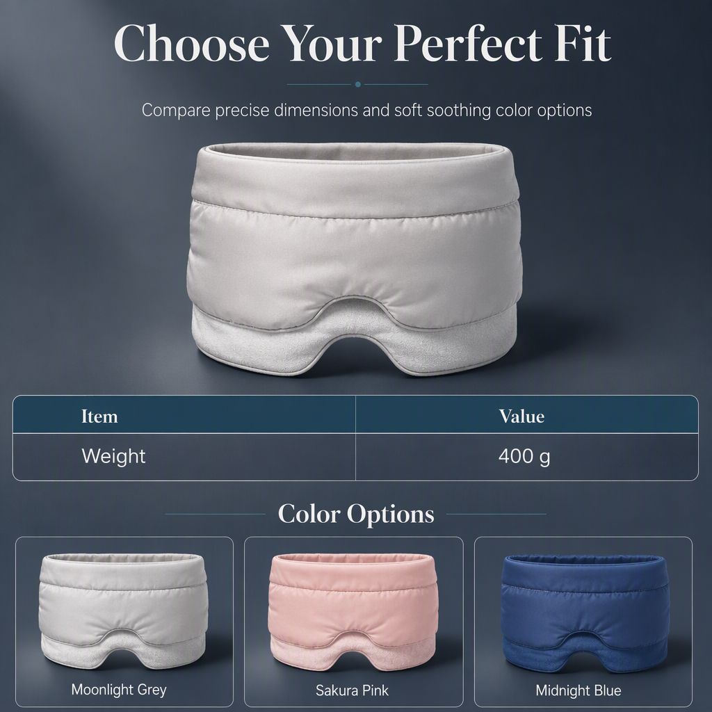 😴💤 Weighted Sleep Mask – 100% Blackout, Fall Asleep Faster & Wake Up Refreshed!