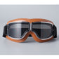 Retro Motorcycle Goggles Vintage Windproof Riding Glasses for Cruiser Helmet and Off-Road Dirt Bike